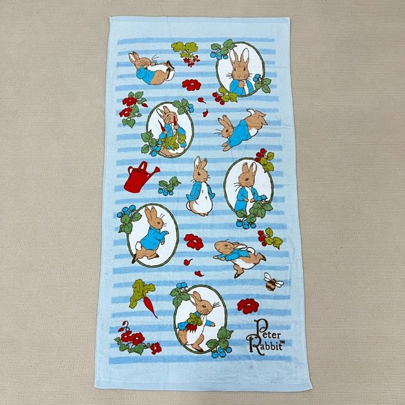 Bundle of 2 100% Cotton Peter Rabbits Bath Towels/Beach Towel - Picture 4 of 10